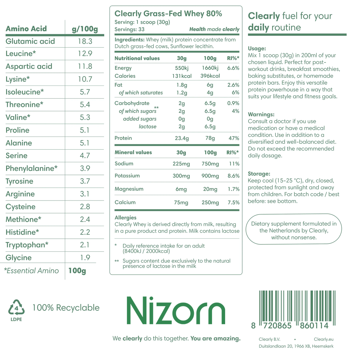 Nizorn  Grass-fed Whey